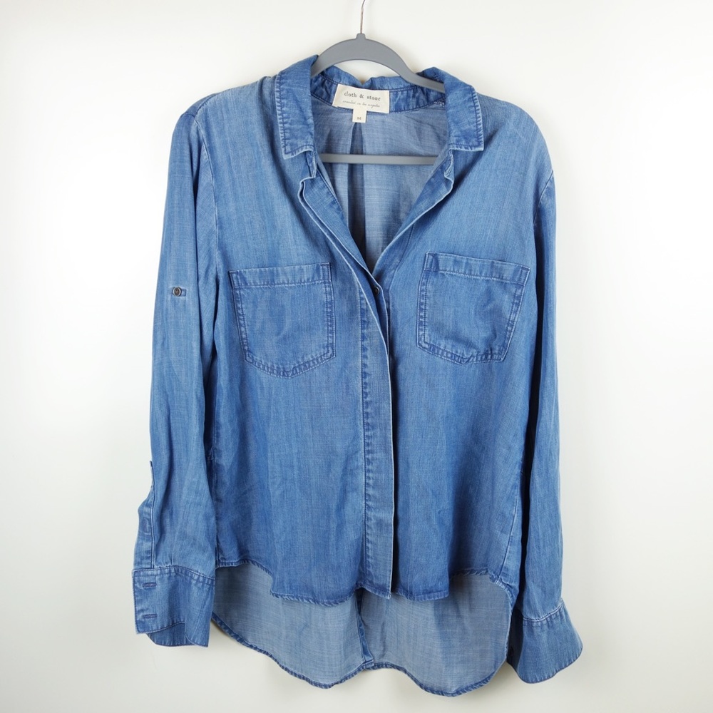 ANTHROPOLOGY NWOT Cloth & Stone Chambray Shirt Med